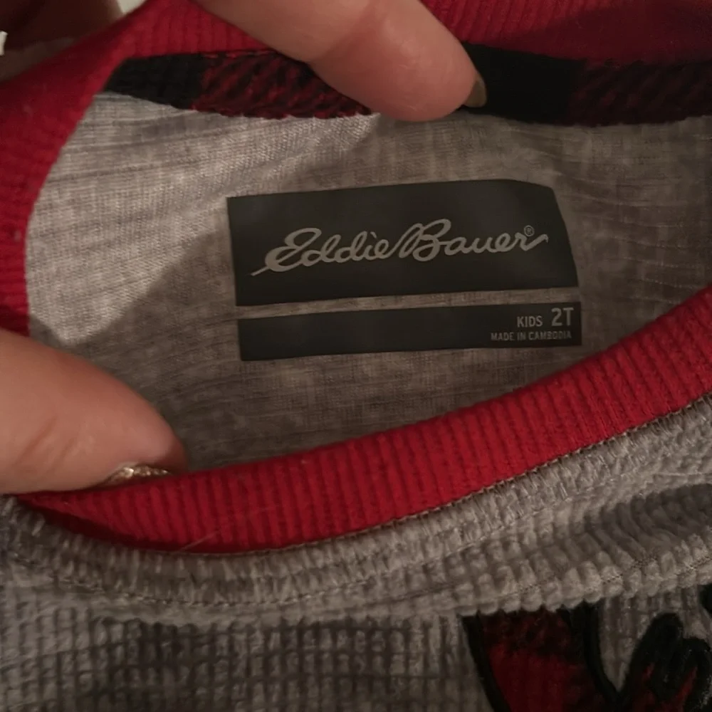 Eddie Bauer Plaid Moose Pajamas - 2T